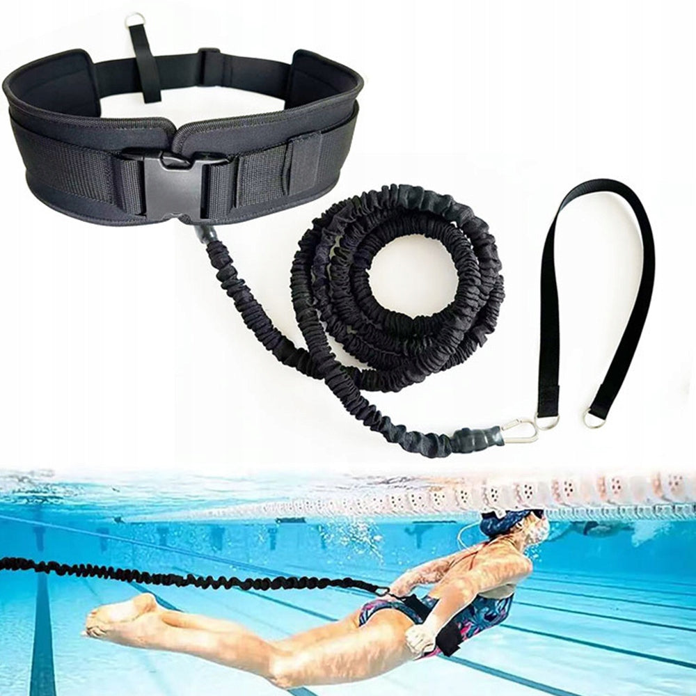 SWIMMING BELT FOR WATER TRAINING RUBBER RESISTANCE TRAINING ROPE 2.5-7.5M