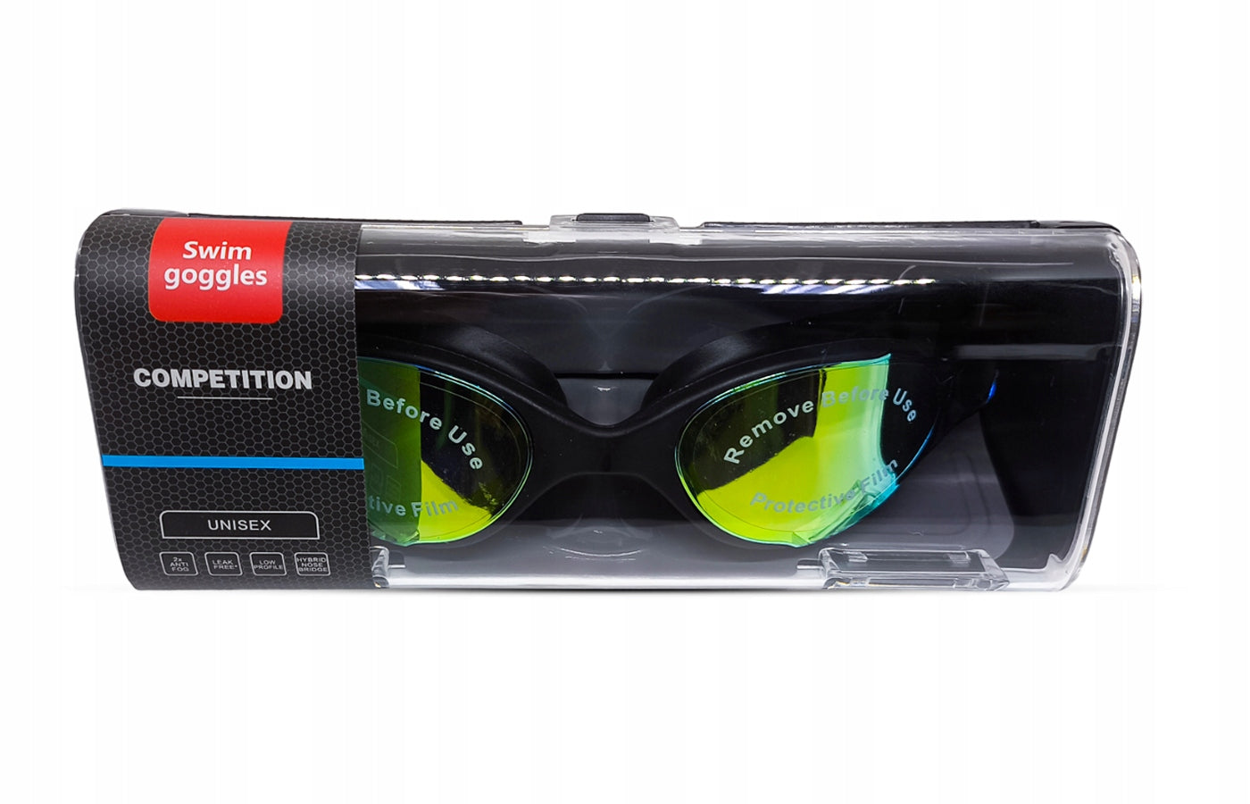 SWIMMING GLASSES SWIMMING Hornet FOR POOL GLASSES 100% ANTI-FOG Color black