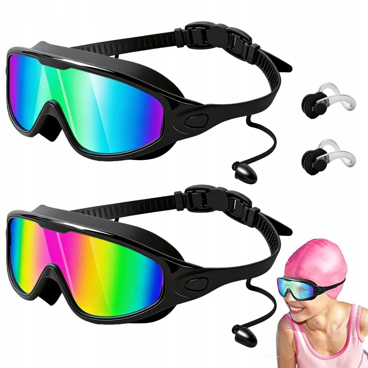 SWIMMING GOGGLES 100% ANTI-FOG + CASE