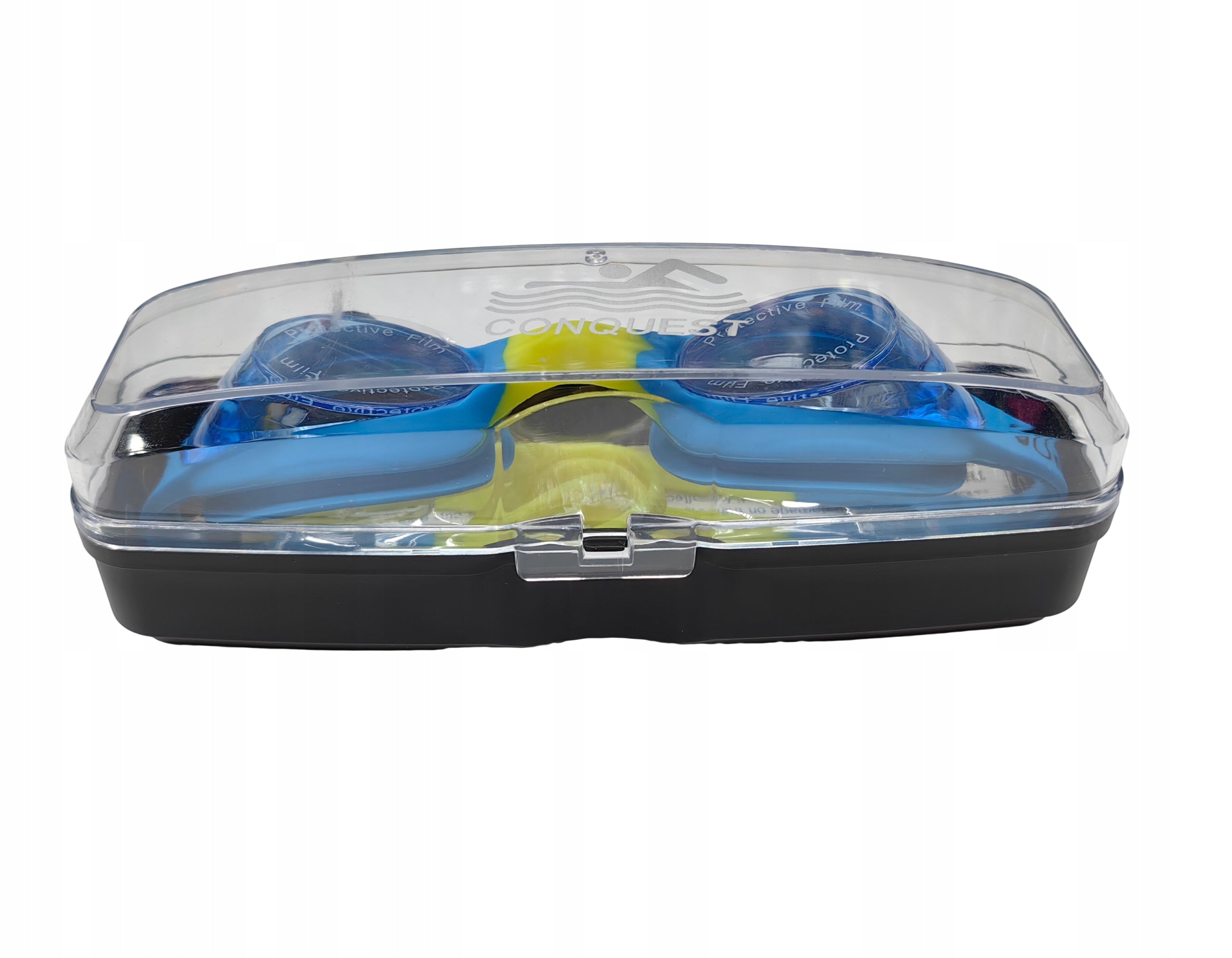 SWIMMING GOGGLES FOR CHILDREN SWIMMING POOL JUNIOR UNIVERSAL + CASE Color blue