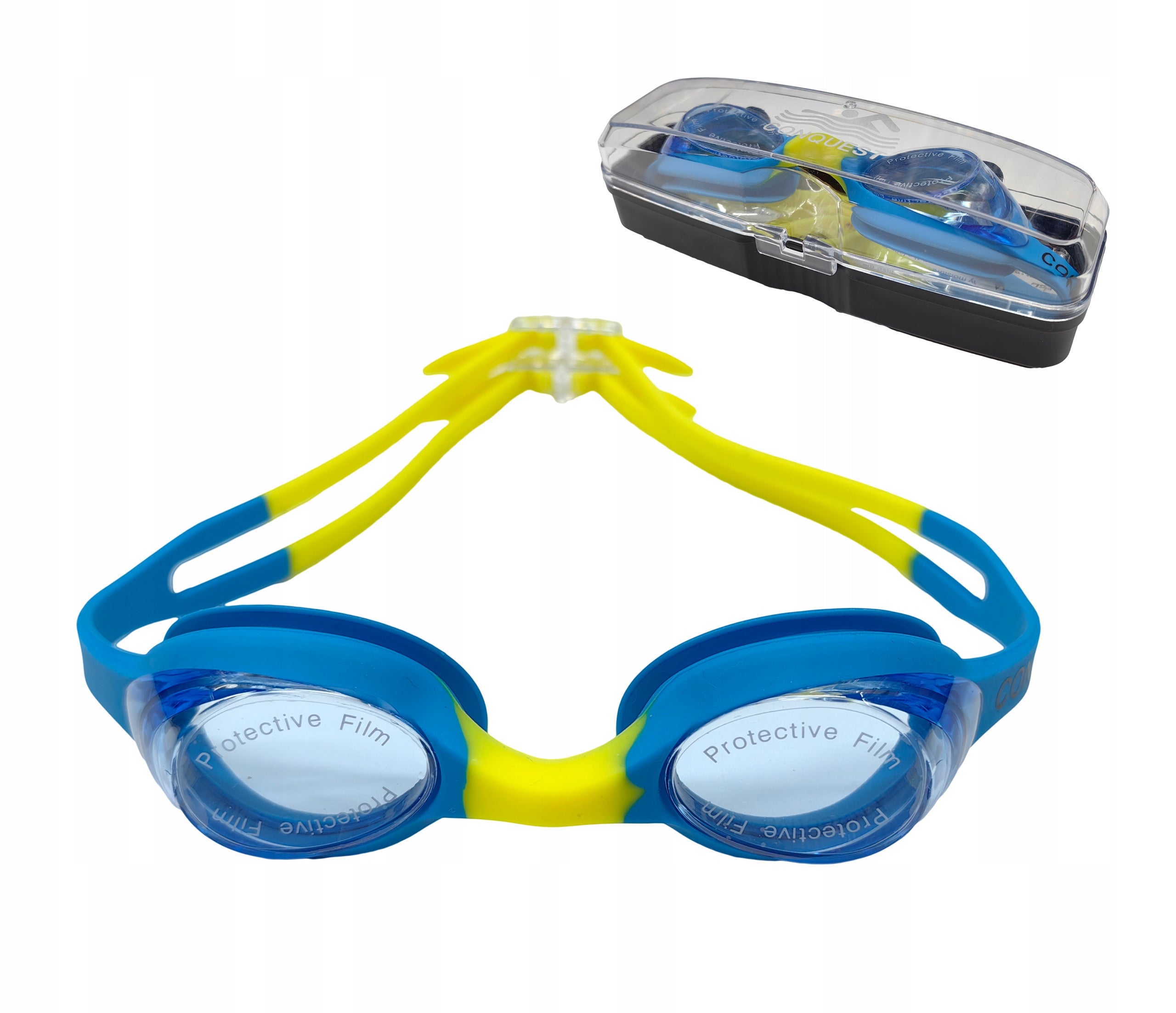 SWIMMING GOGGLES FOR CHILDREN SWIMMING POOL JUNIOR UNIVERSAL + CASE