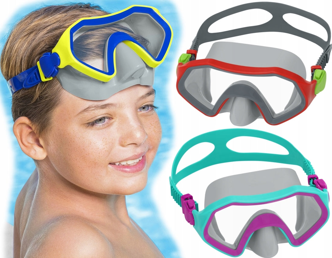 SWIMMING MASK GLASSES 3 COLORS BESTWAY 22049