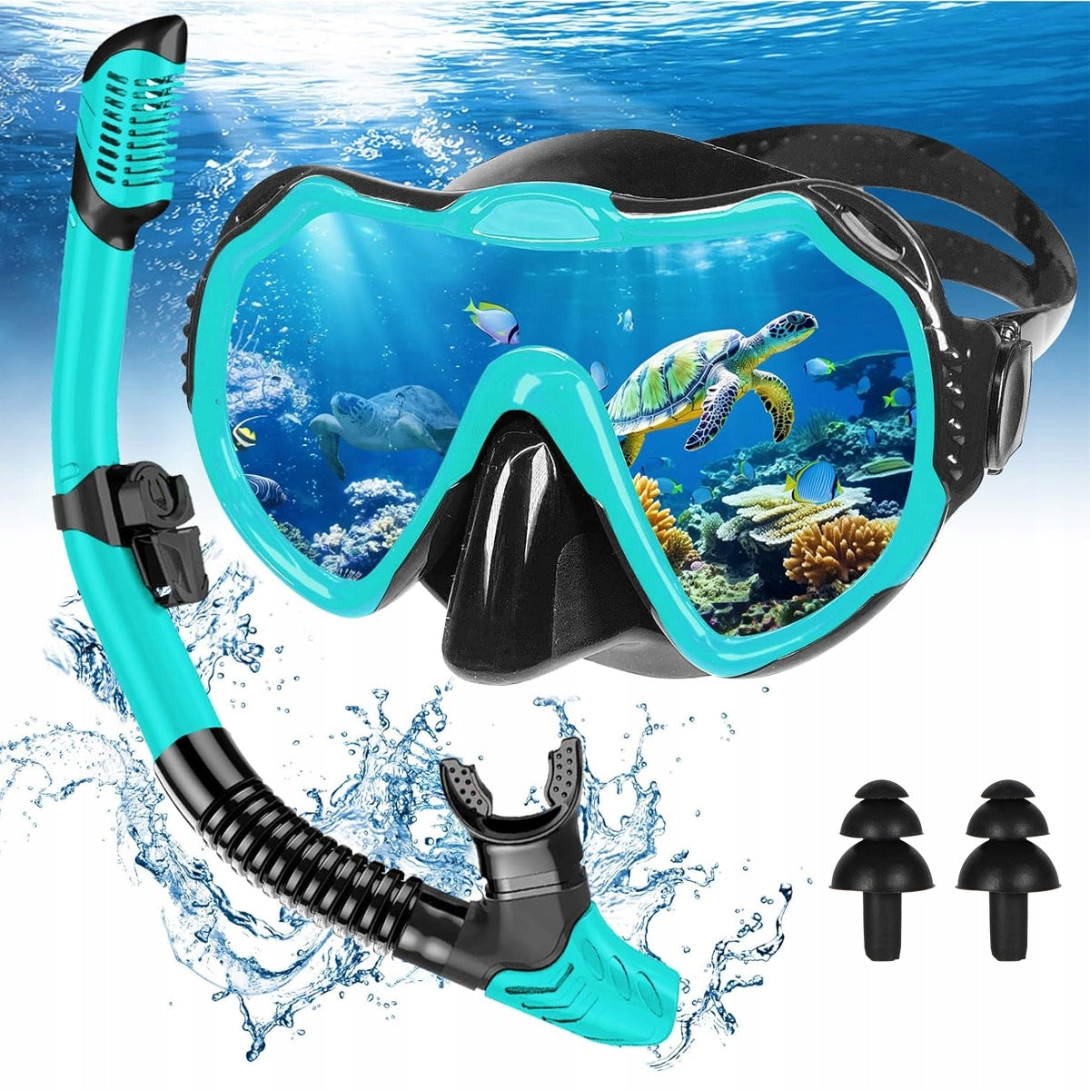SWIMMING MASK GLASSES DIVING GOGGLES WITH SNORKELING WATER TUBE