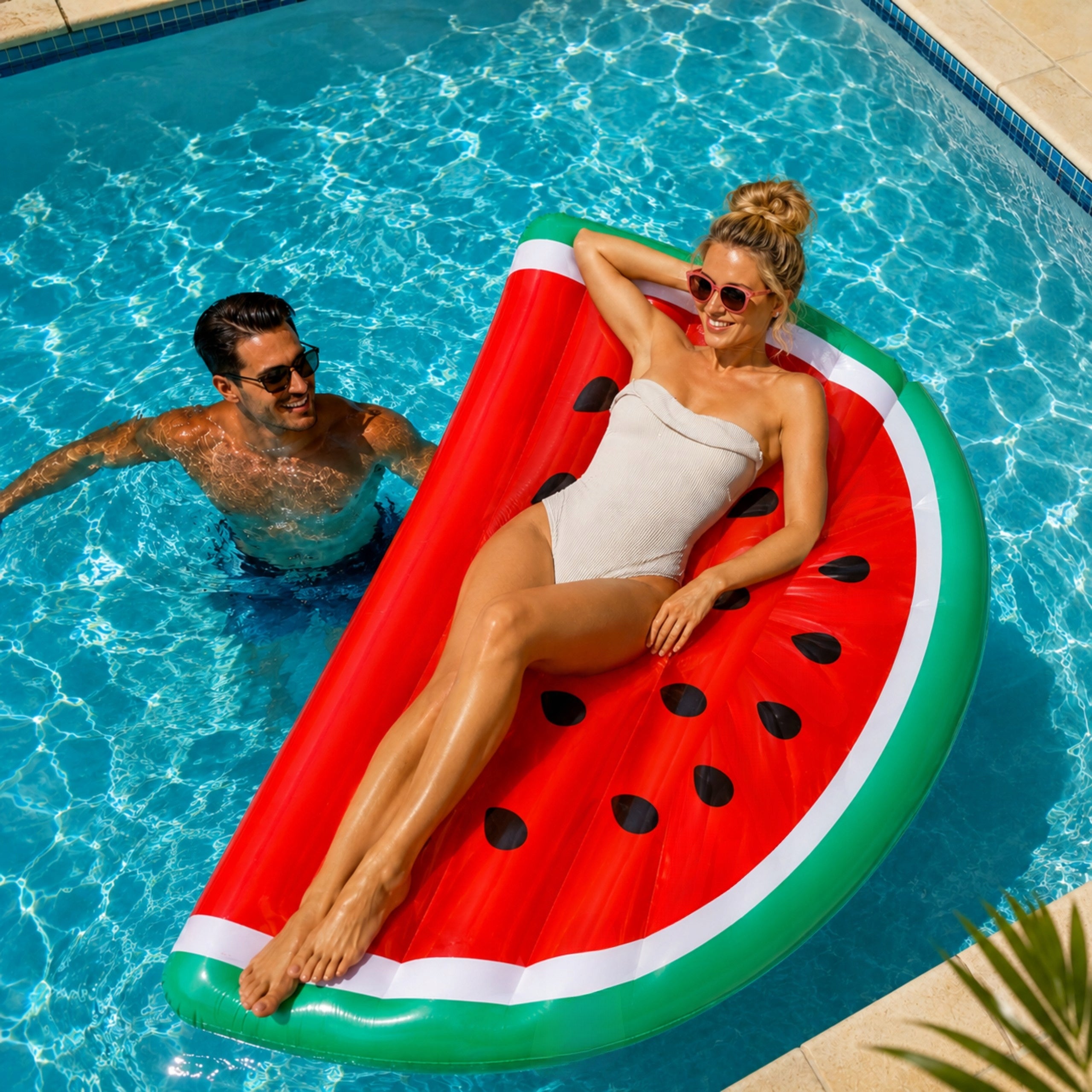 SWIMMING MATTRESS CIRCLE INFLATABLE POOL INFLATABLE WATERMELON LARGE 170CM Manufacturer code MATERAC ARBUZ 178 x 90 CM