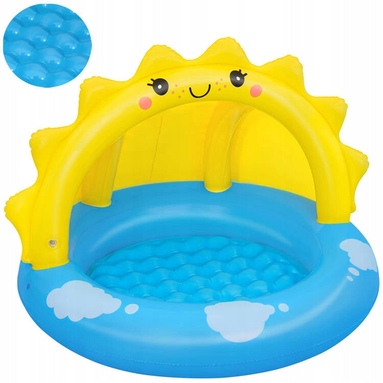 SWIMMING POOL INFLATABLE GARDEN POOL FOR CHILDREN WITH VISOR SOFT BOTTOM Brand Bestway
