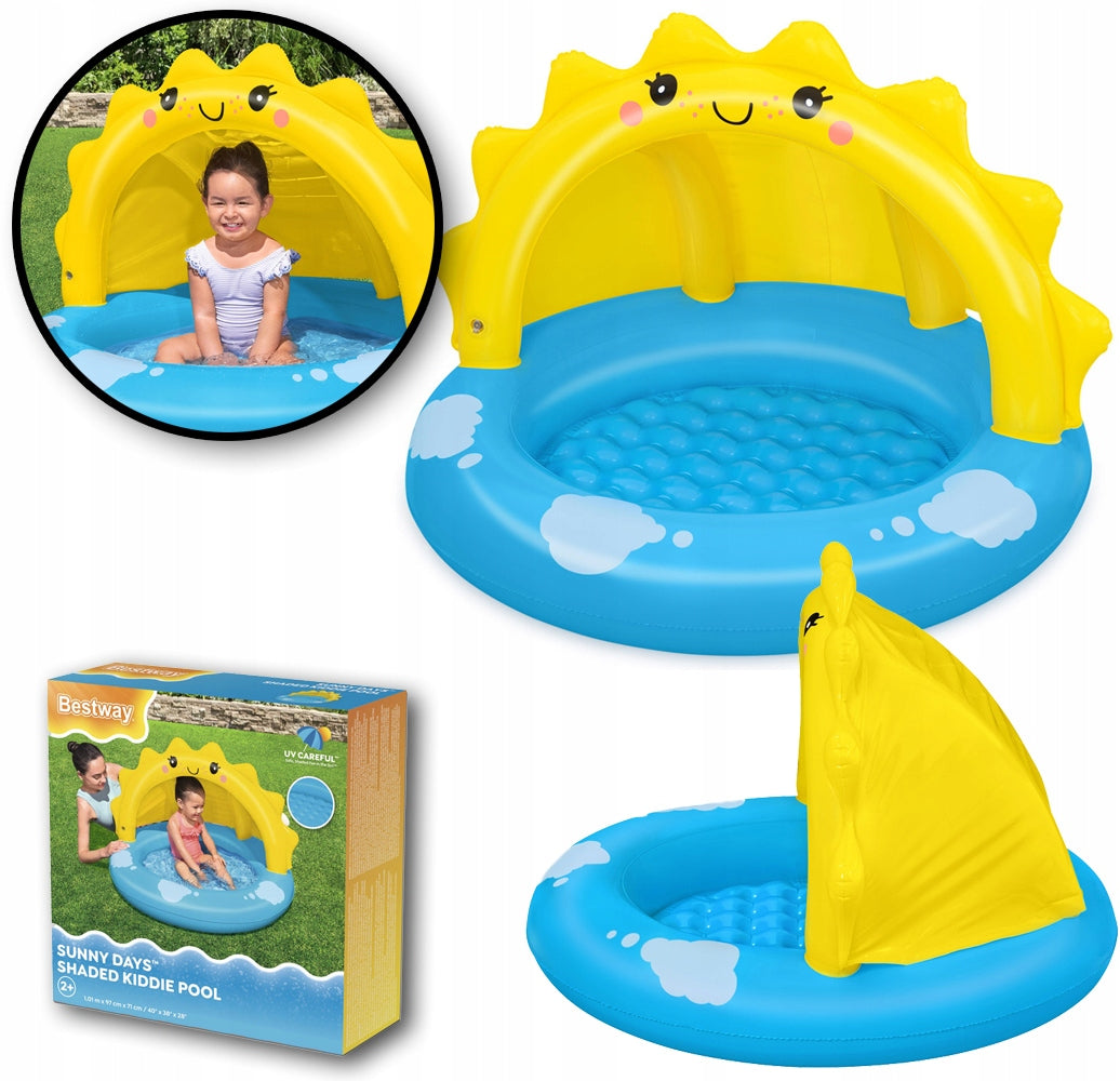 SWIMMING POOL INFLATABLE GARDEN POOL FOR CHILDREN WITH VISOR SOFT BOTTOM Manufacturer code 52637