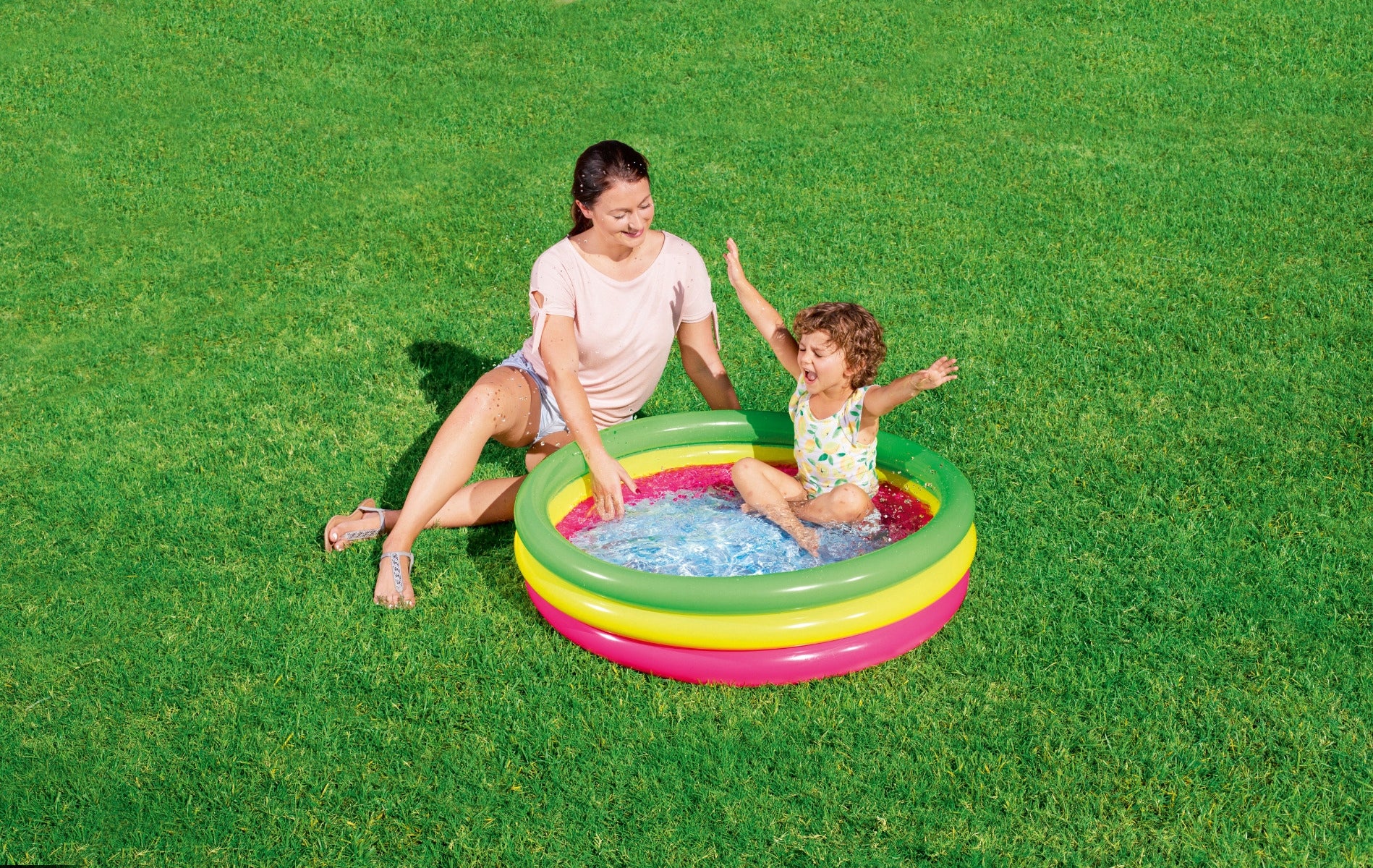 SWIMMING POOL INFLATABLE PADDLING POOL SOFT BOTTOM FOR CHILDREN 102X25CM BESTWAY Length 102 cm