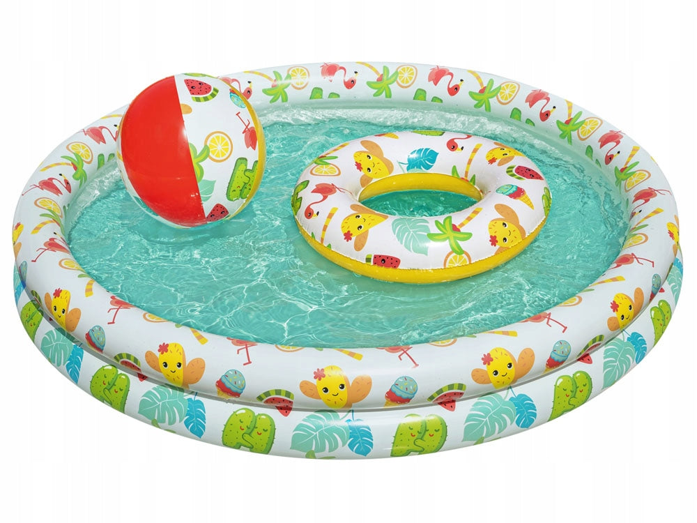 SWIMMING POOL INFLATABLE POOL SET BALL CIRCLE GARDEN PADDLING POOL FOR CHILDREN BESTWA Manufacturer code 5907184355306