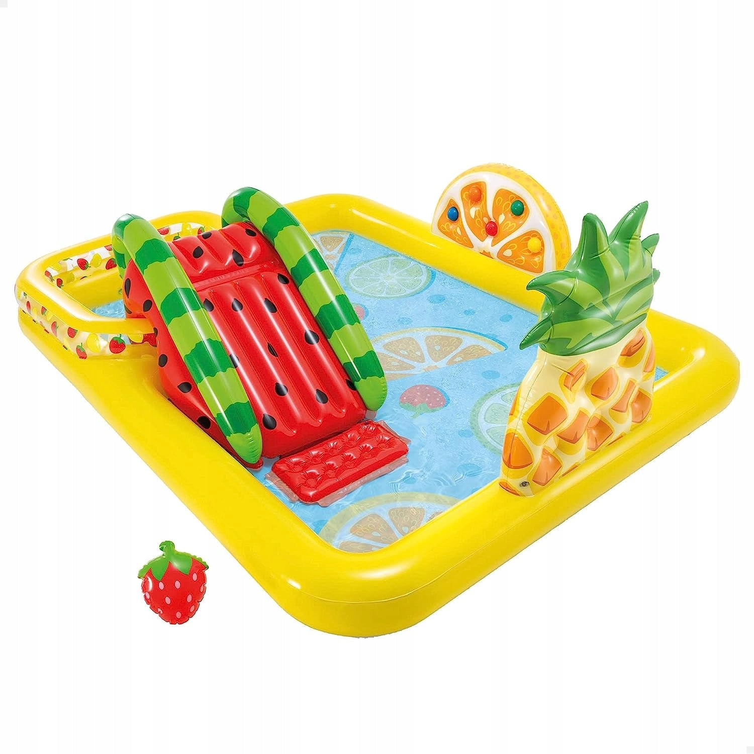 SWIMMING POOL INFLATABLE RECTANGULAR INTEX 57158 244 X 191CM FOR CHILDREN COLORFUL FRUIT Shape rectangular