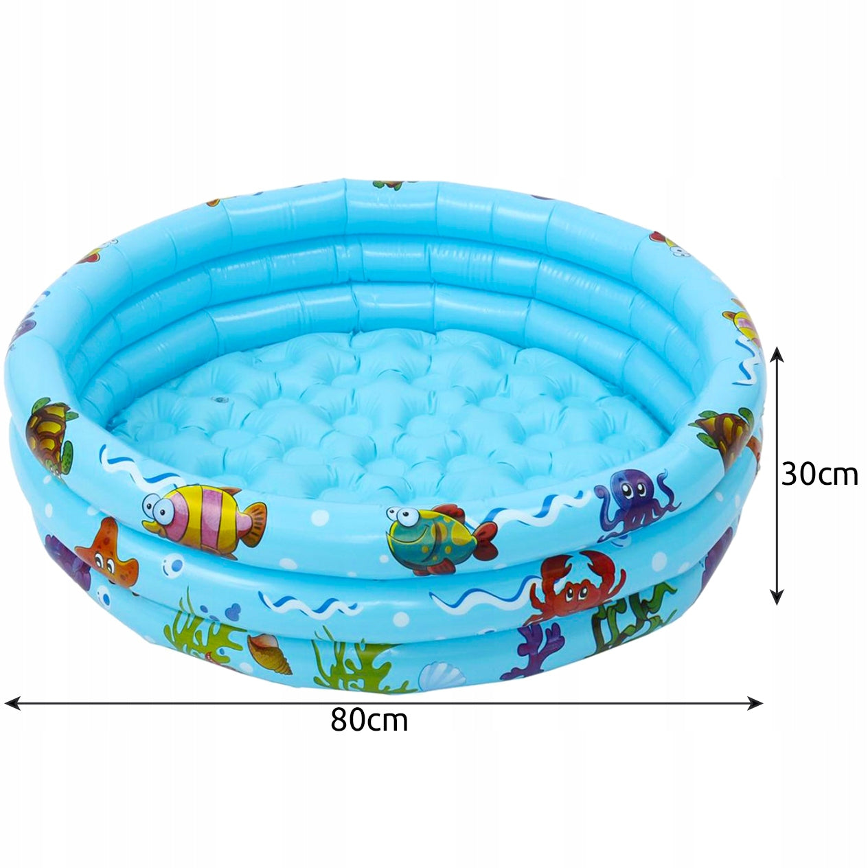 SWIMMING POOL INFLATABLE ROUND PADDLING POOL FOR CHILDREN 80 X 80 CM WITH SOFT BOTTOM Manufacturer code 20932
