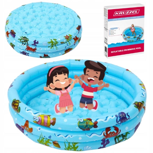 SWIMMING POOL INFLATABLE ROUND PADDLING POOL FOR CHILDREN 80 X 80 CM WITH SOFT BOTTOM Volume 58 l