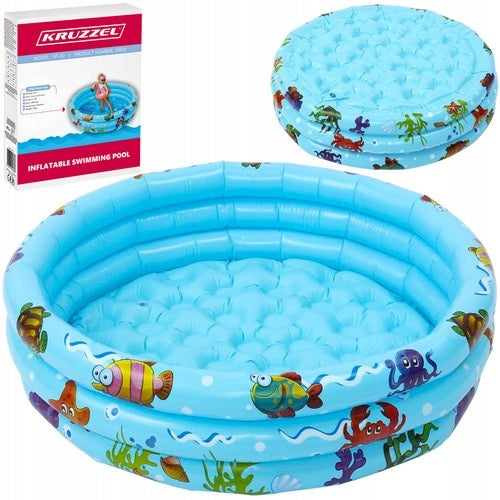 SWIMMING POOL INFLATABLE ROUND PADDLING POOL FOR CHILDREN 80 X 80 CM WITH SOFT BOTTOM