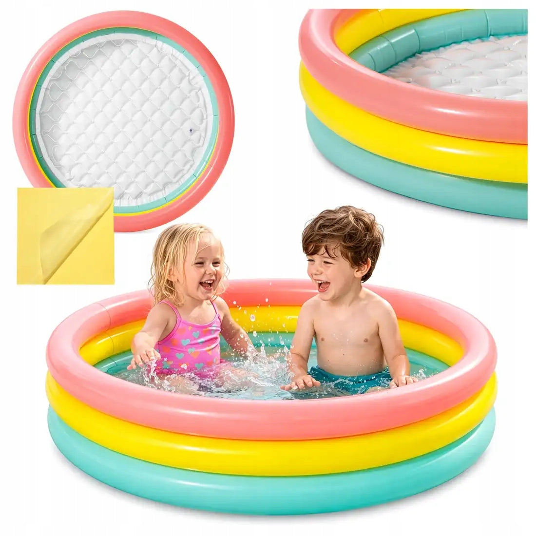 SWIMMING POOL INFLATABLE SOFT BOTTOM FOR CHILDREN PADDLING POOL INTEX 114X25