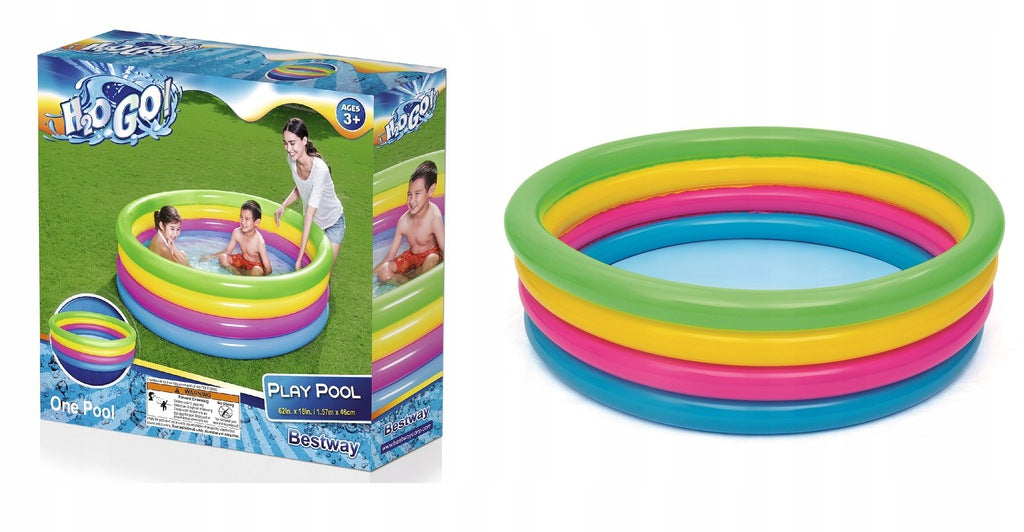 SWIMMING POOL INFLATABLE SWIMMING POOL LARGE FOR CHILDREN FOR GARDEN FAMILY 157 CM Color multicolor