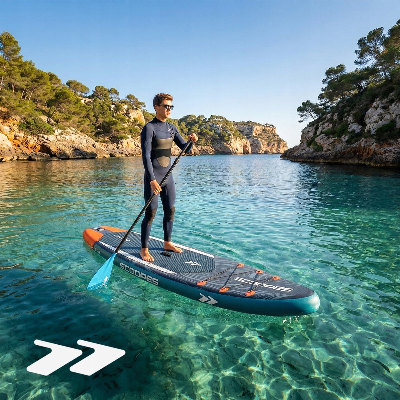 SWIMMING SUP BOARD PUMPED WITH ACCESSORIES SET PADDLE PUMP 350 CM Gender unisex product