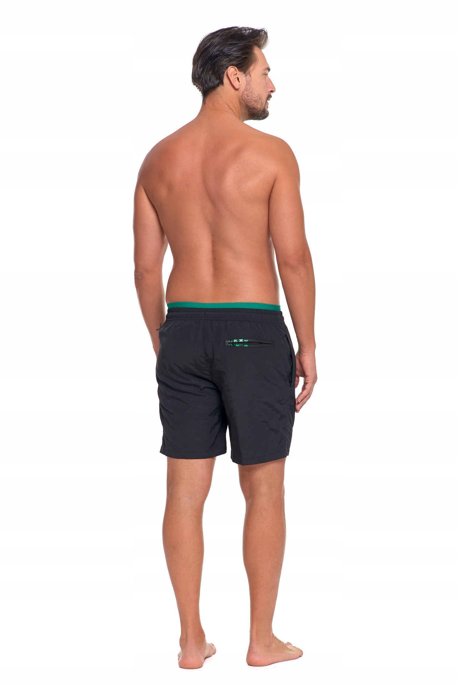 SWIMMING TRUNKS men's beach shorts black comfortable FREEBIE TOWEL MORAJ XL Color black