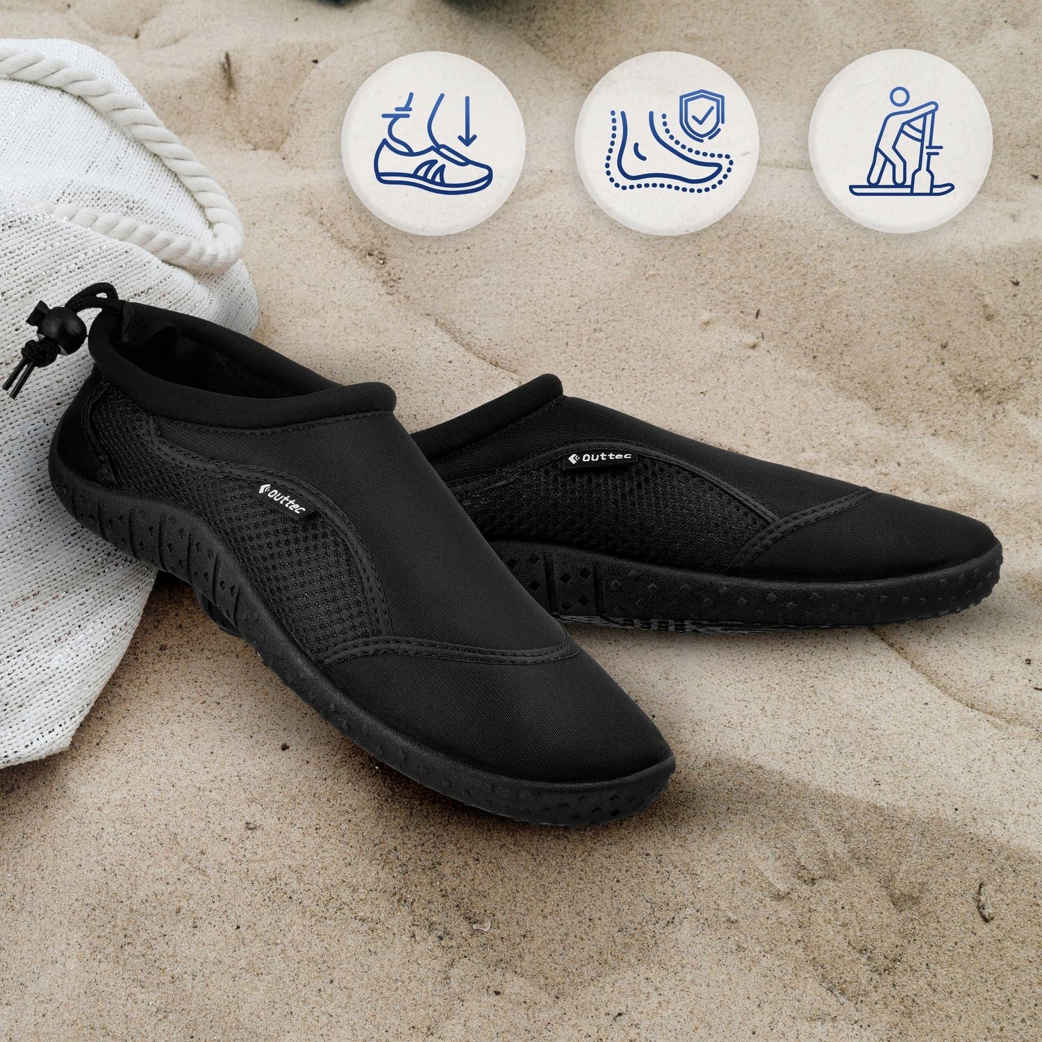 SWIMMING WATER SHOES FOR SEA URCHINS ROCKS WOMEN'S ROCKS R.42 OUTTEC Brand Outtec