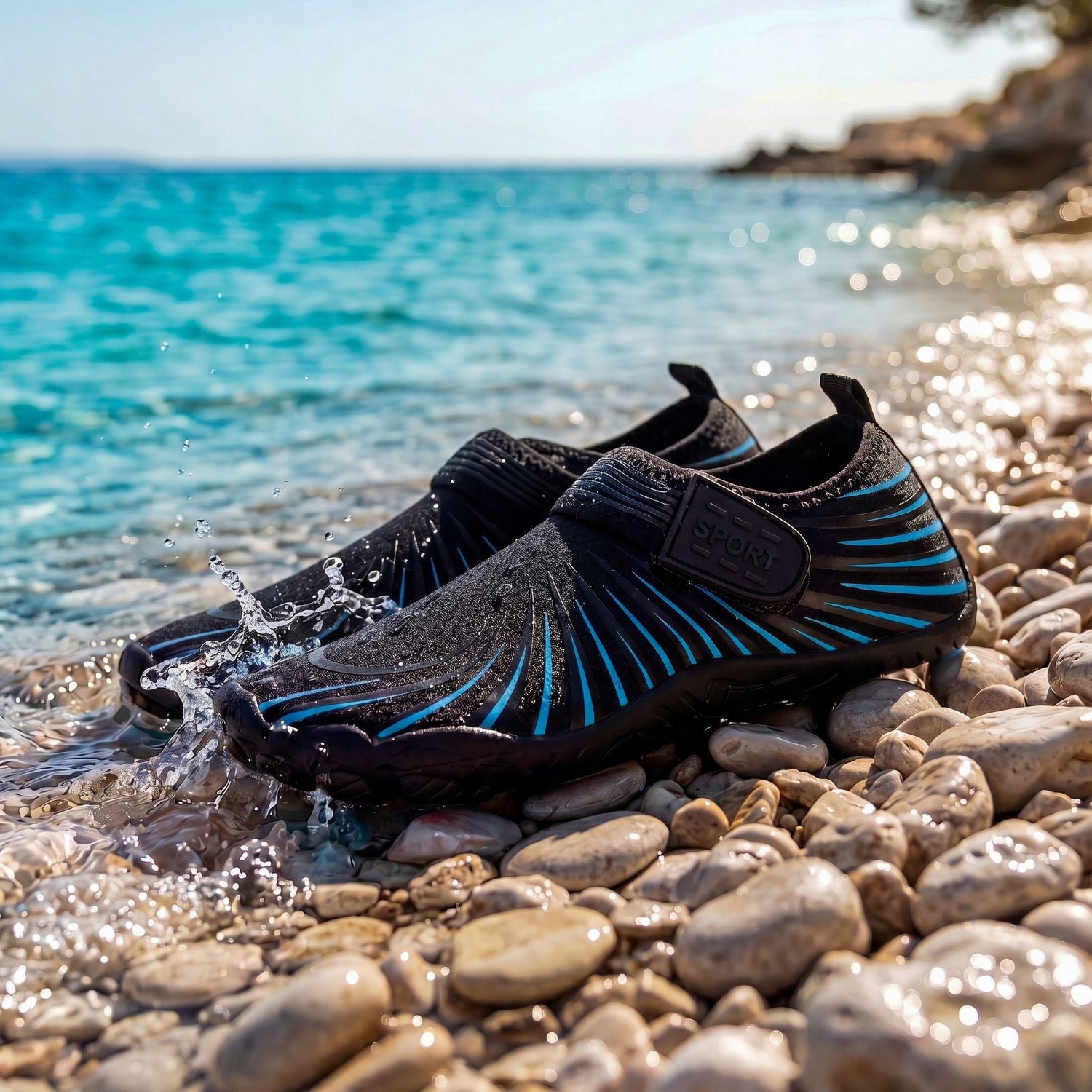 SWIMMING WATER SHOES FOR SEA URCHINS STONES WOMEN'S VELCRO 39 OUTTEC Brand Outtec