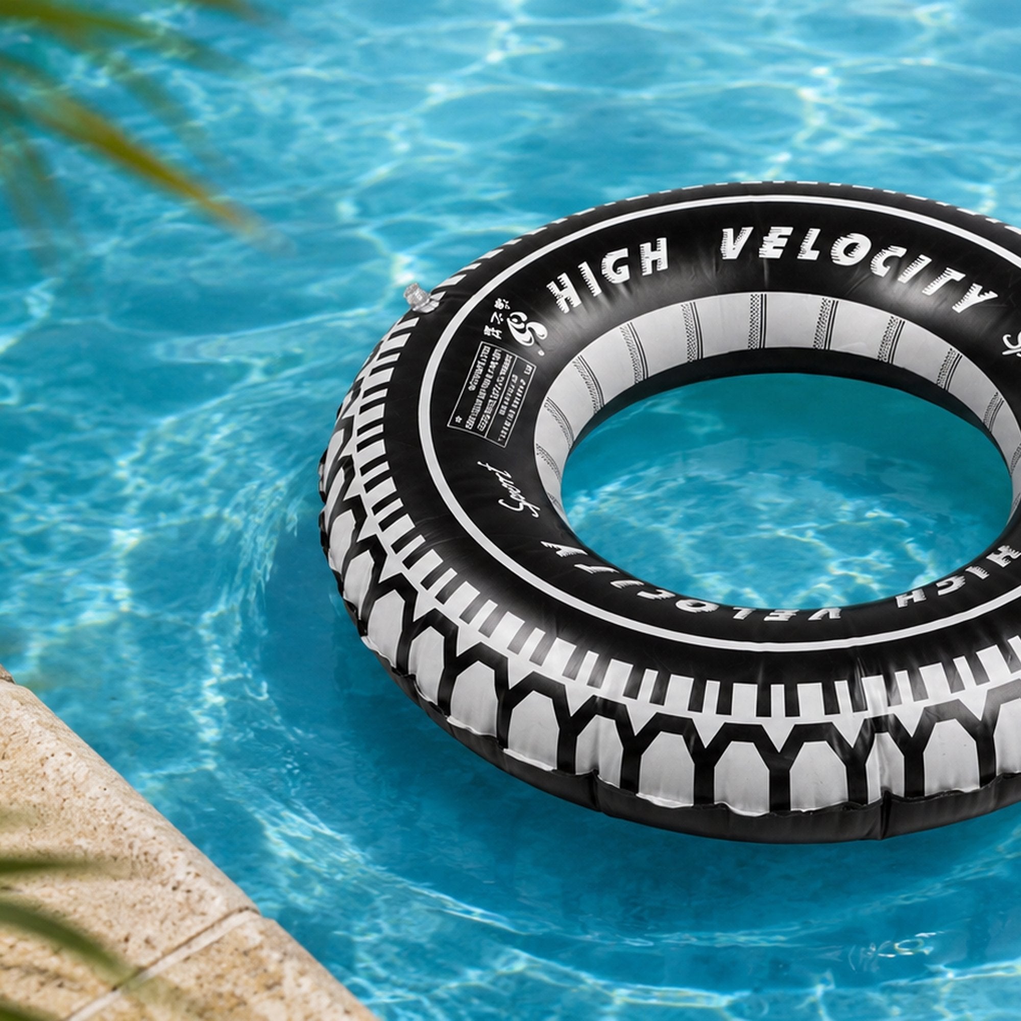 SWIMMING WHEEL BEACH TIRE INFLATABLE CIRCLE MATTRESS SWIMMING POOL 90CM Length 57.5 cm