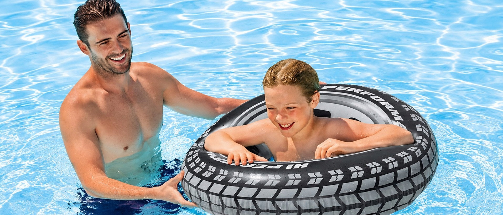 SWIMMING WHEEL BEACH TIRE INFLATABLE CIRCLE MATTRESS SWIMMING POOL 90CM Model #11070