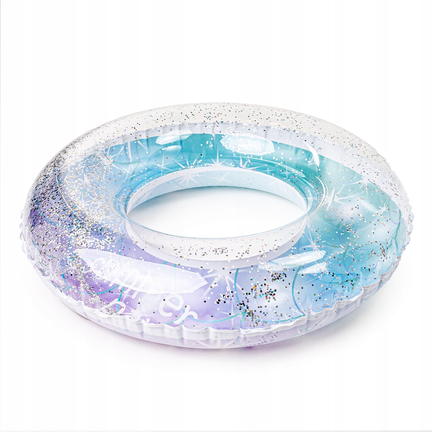 SWIMMING WHEEL CIRCLE MATTRESS INFLATABLE LARGE BEACH GLITTER 80CM FOR CHILDREN Manufacturer code MP8 MATERAC KOŁO DO PŁYWANIA GWIAZDY BROKAT