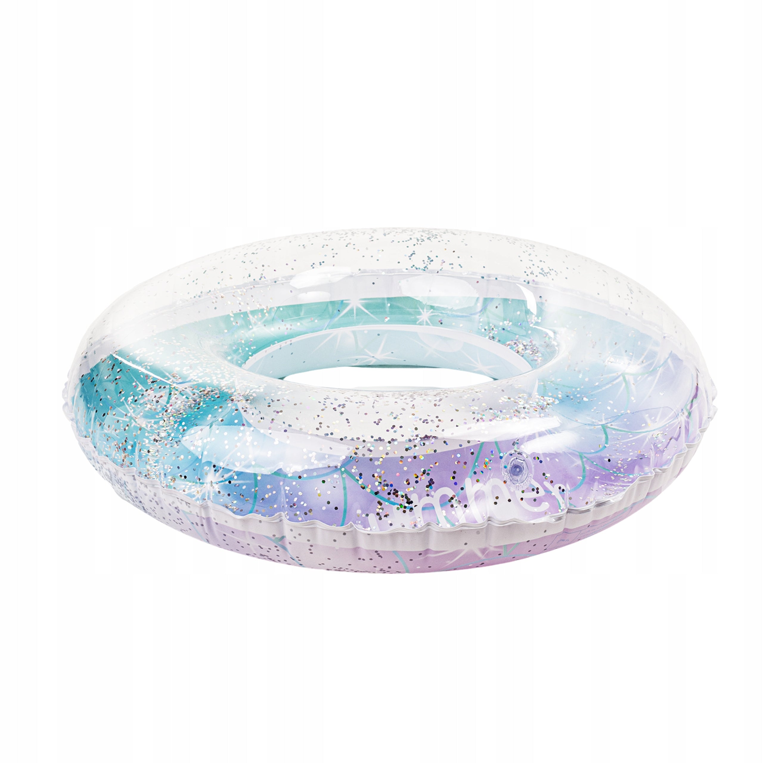 SWIMMING WHEEL CIRCLE MATTRESS INFLATABLE LARGE BEACH GLITTER 80CM FOR CHILDREN Product width 73 cm