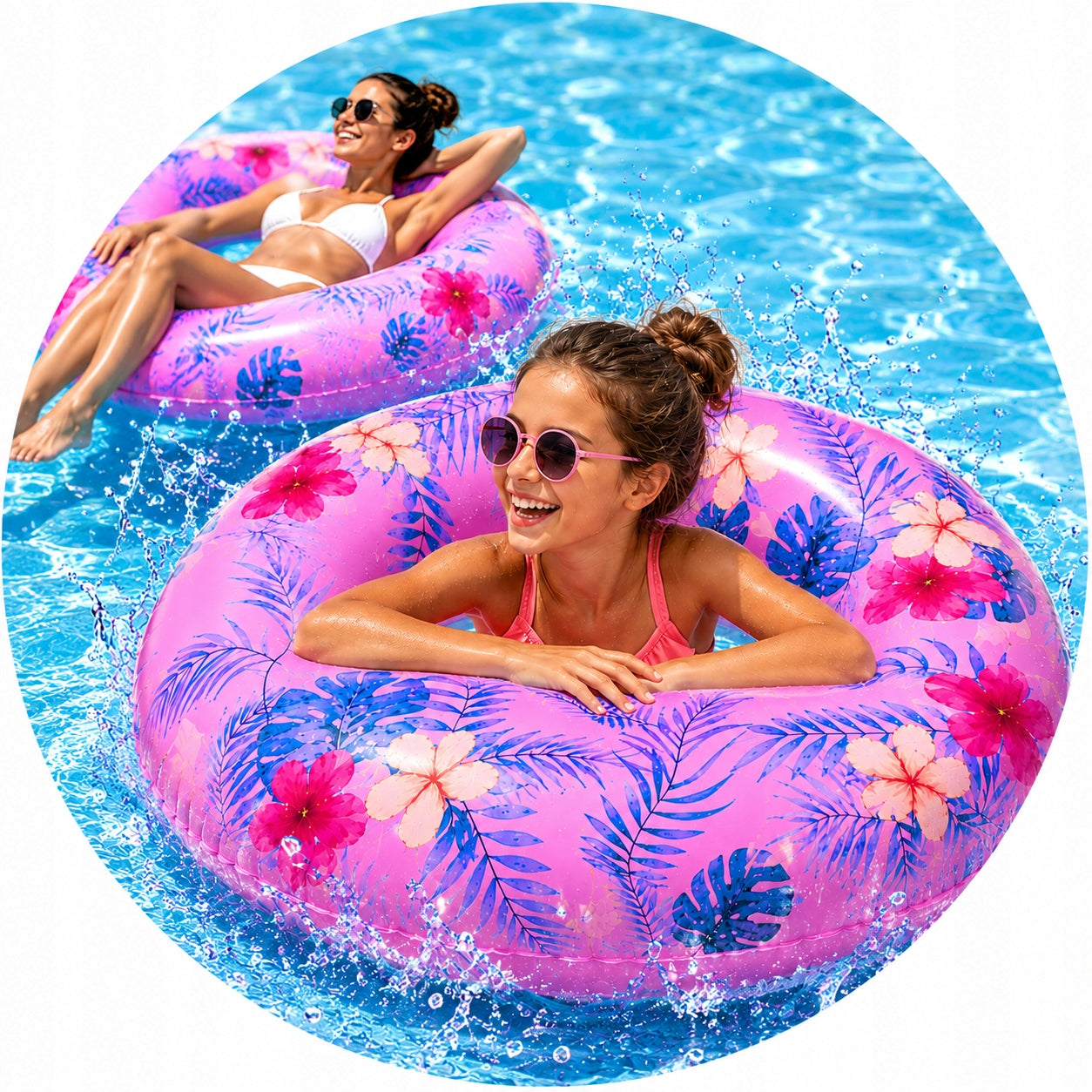 SWIMMING WHEEL INFLATABLE FOR WATER LARGE MATTRESS FOR BEACHES SWIMMING POOL 113 CM XXL