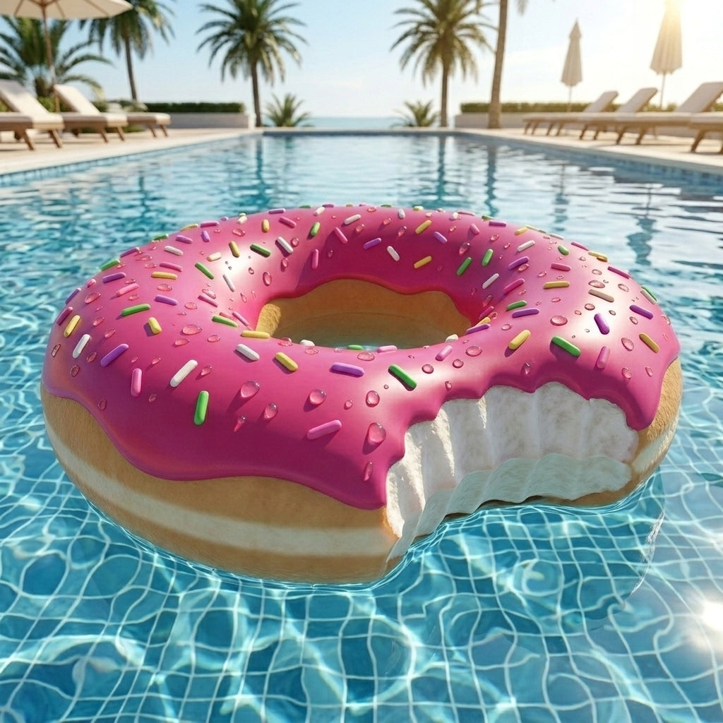 SWIMMING WHEEL INFLATABLE LARGE MATTRESS FOR POOL CIRCLE DONUT 120 CM Color multicolor