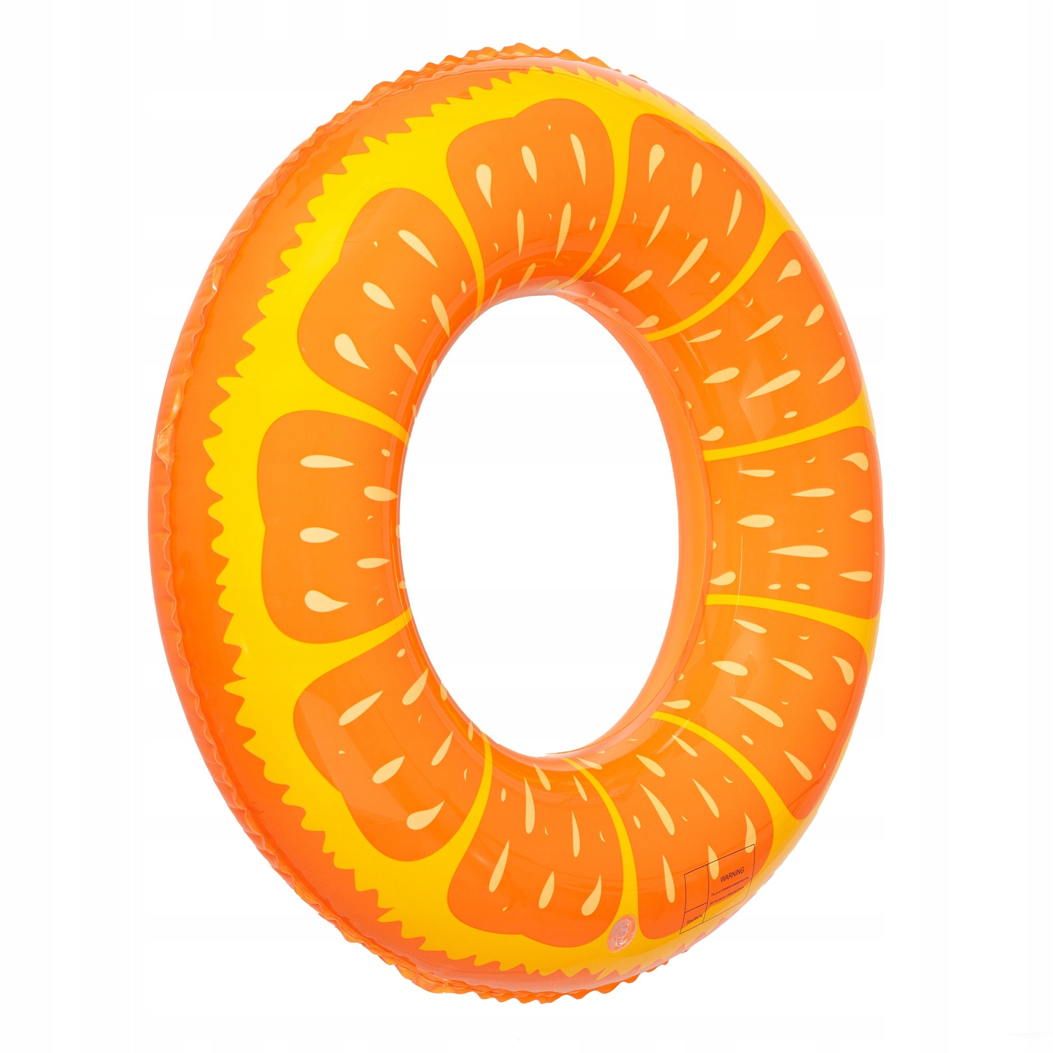 SWIMMING WHEEL INFLATABLE LARGE WATER BEACH MATTRESS CIRCLE ORANGE CHILDREN Length 90 cm
