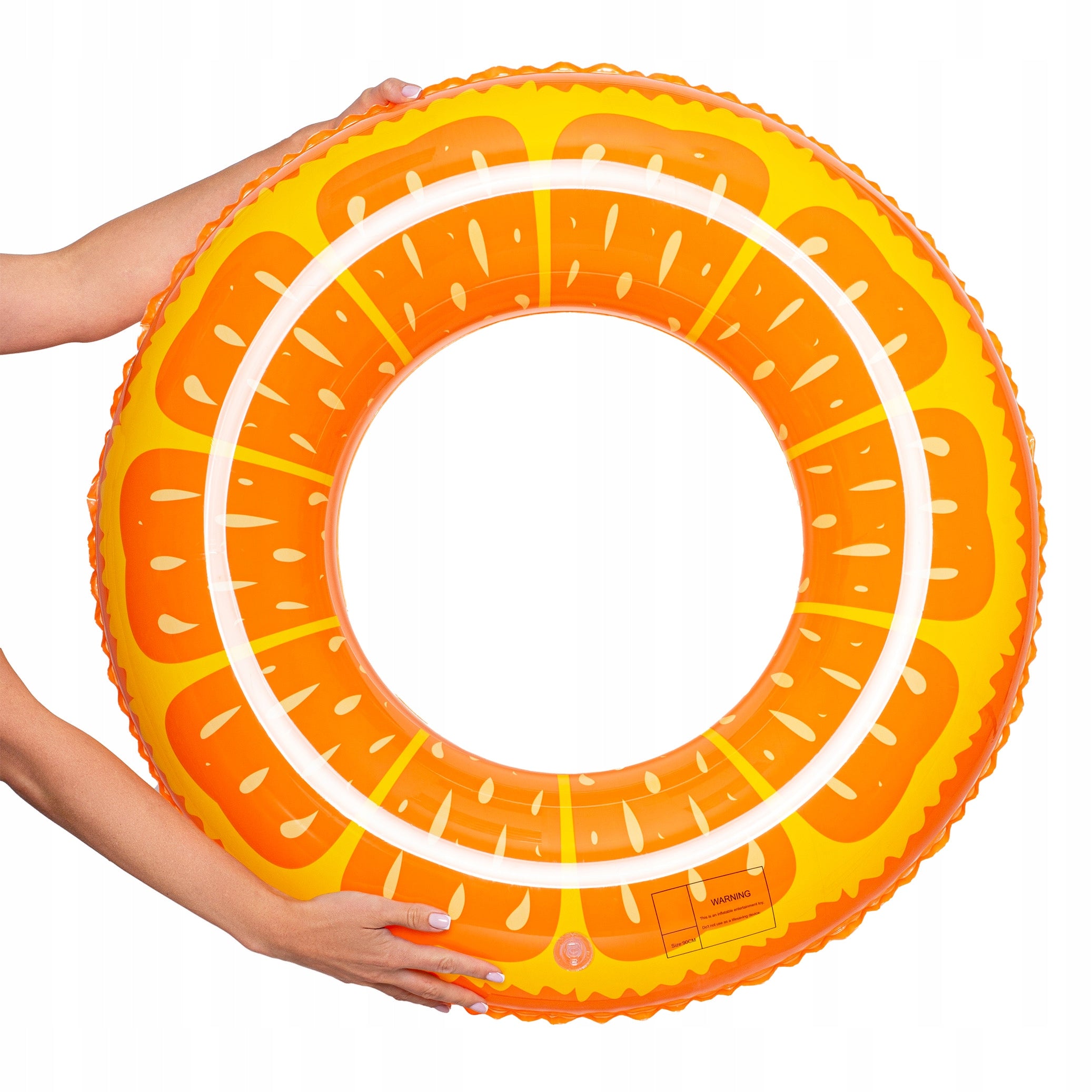 SWIMMING WHEEL INFLATABLE LARGE WATER BEACH MATTRESS CIRCLE ORANGE CHILDREN Model KOŁO DO PŁYWANIA WODY DMUCHANY BASEN ORANGE 90CM
