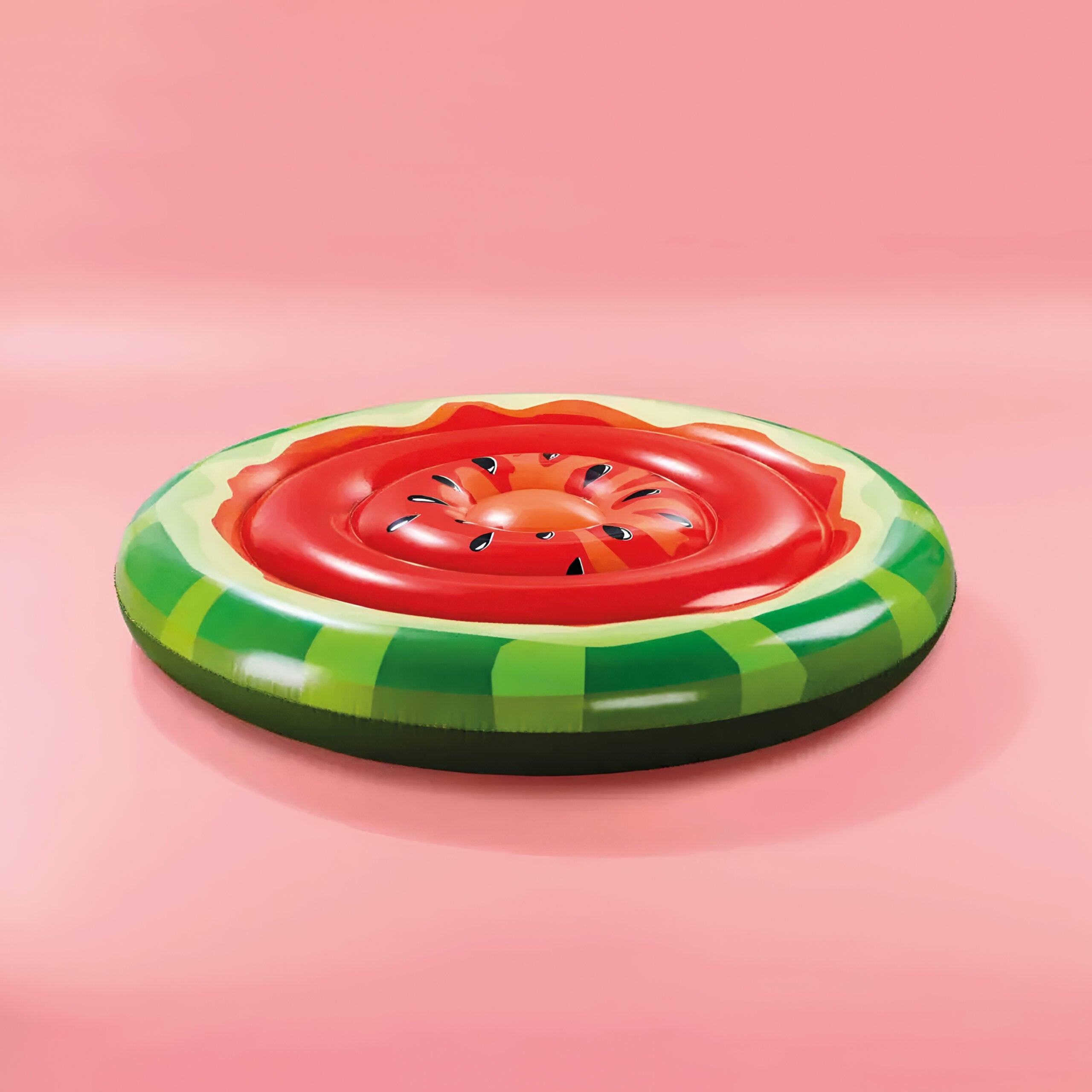 SWIMMING WHEEL INFLATABLE MATTRESS FOR POOL WATER BEACH LARGE WATERMELON CIRCLE Color red