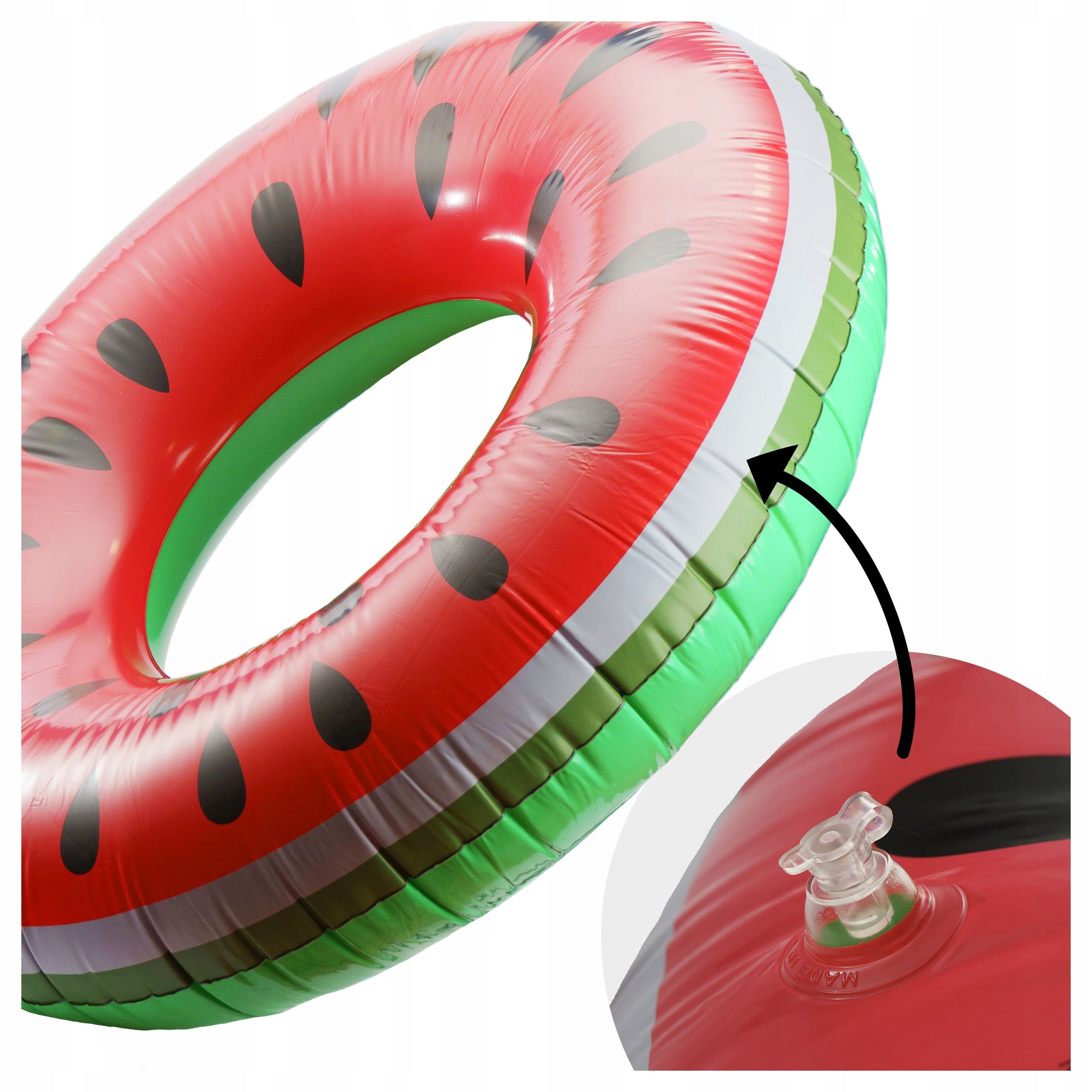 SWIMMING WHEEL LARGE INFLATABLE FOR CHILDREN ADULTS MATTRESS WATERMELON 120CM Manufacturer code Koło dmuchane do pływania ARBUZ 120cm