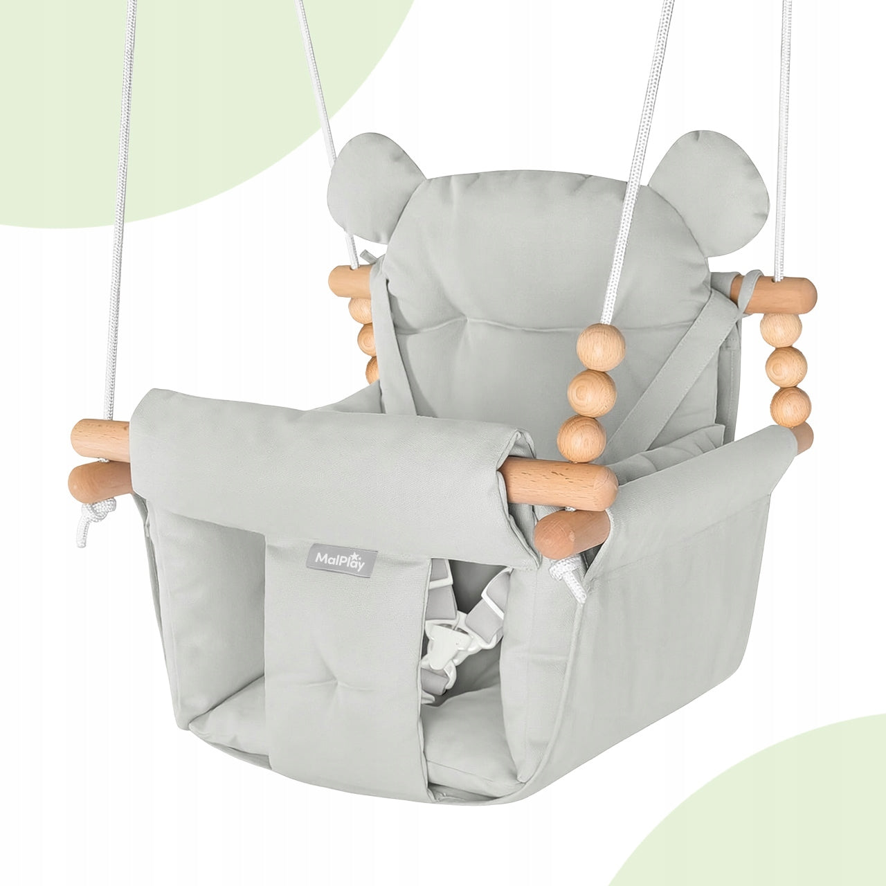 SWING FOR CHILDREN BUCKET COTTON WITH PILLOWS AND BELTS 12-36M 60 KG Kid's age 12+ months