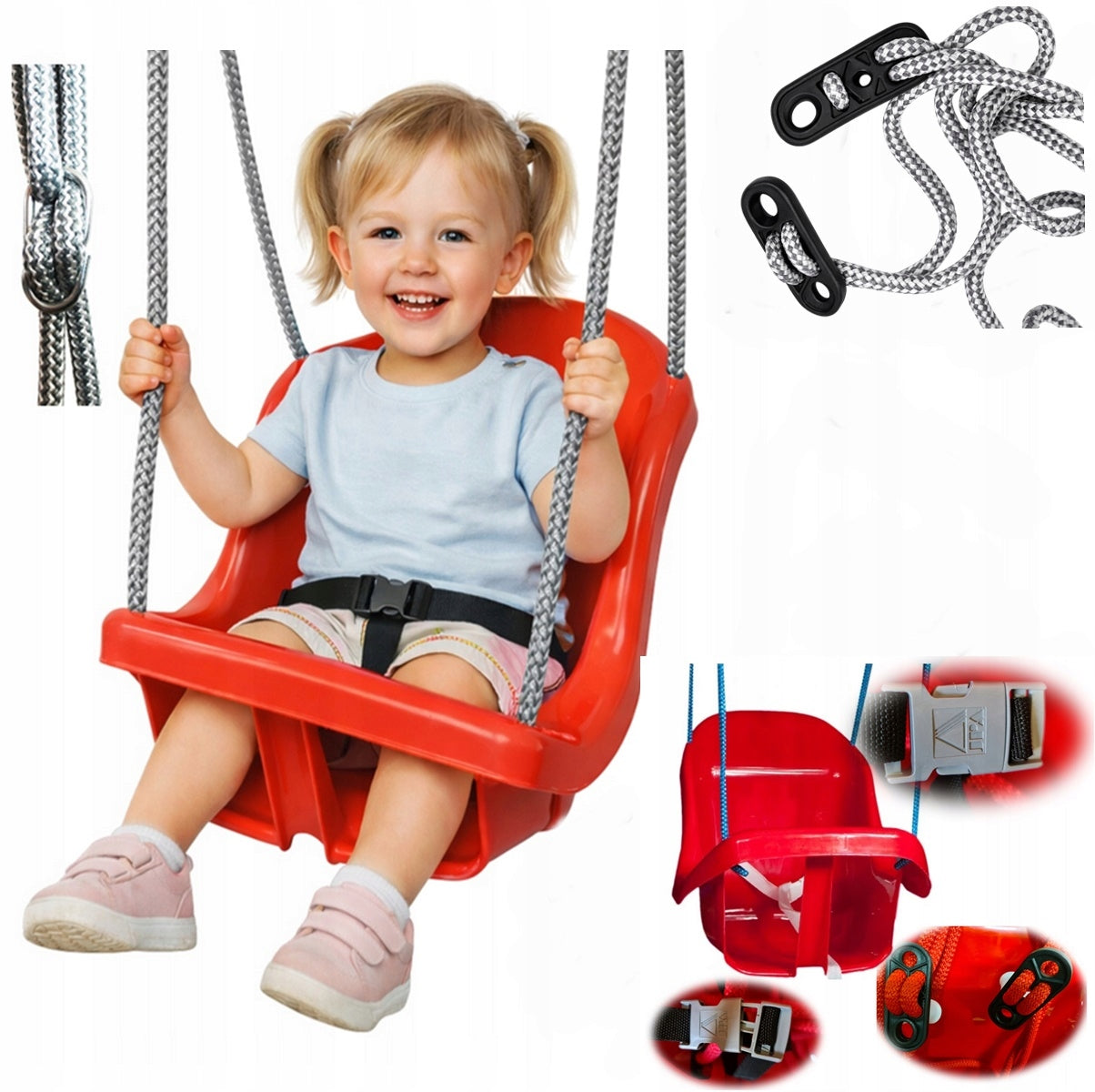 SWING FOR CHILDREN BUCKET HIGH CHAIR CHILD SEAT FOR GARDEN HOUSE