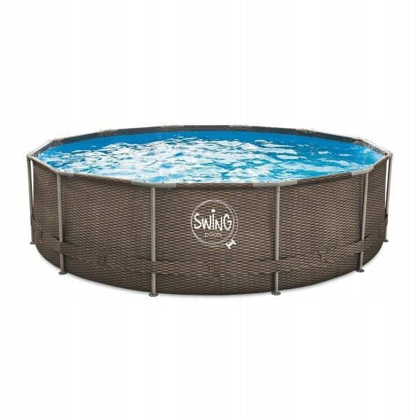 SWING Frame Rattan – frame pool 3.66×0.91 m round, 8.2 m³