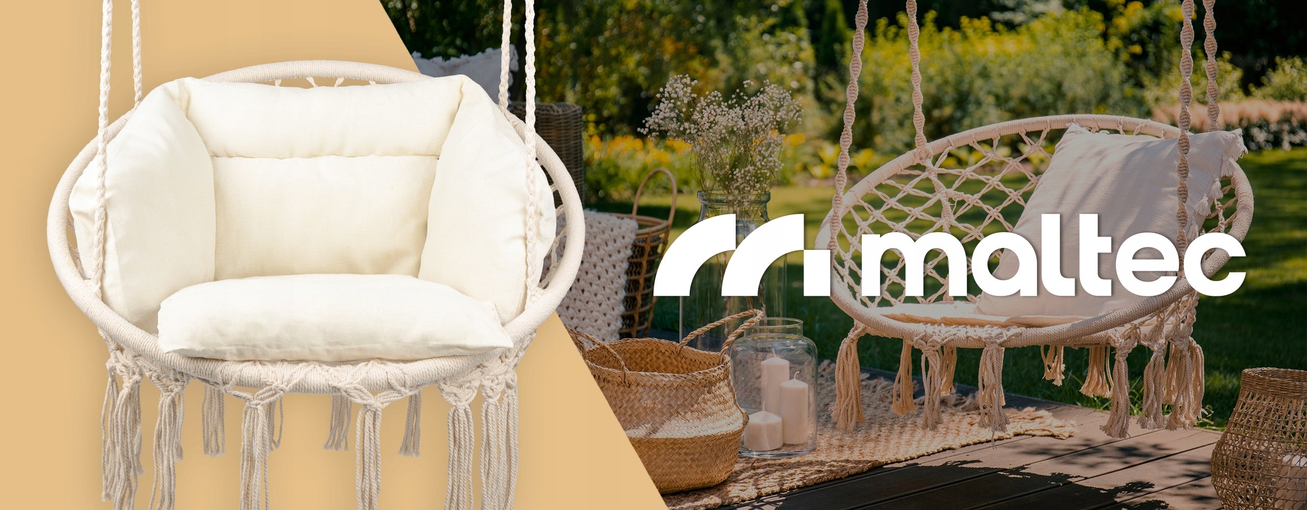 SWING GARDEN ARMCHAIR HANGING STORK NEST WITH PILLOW FOR HOME GARDEN Manufacturer MalTec
