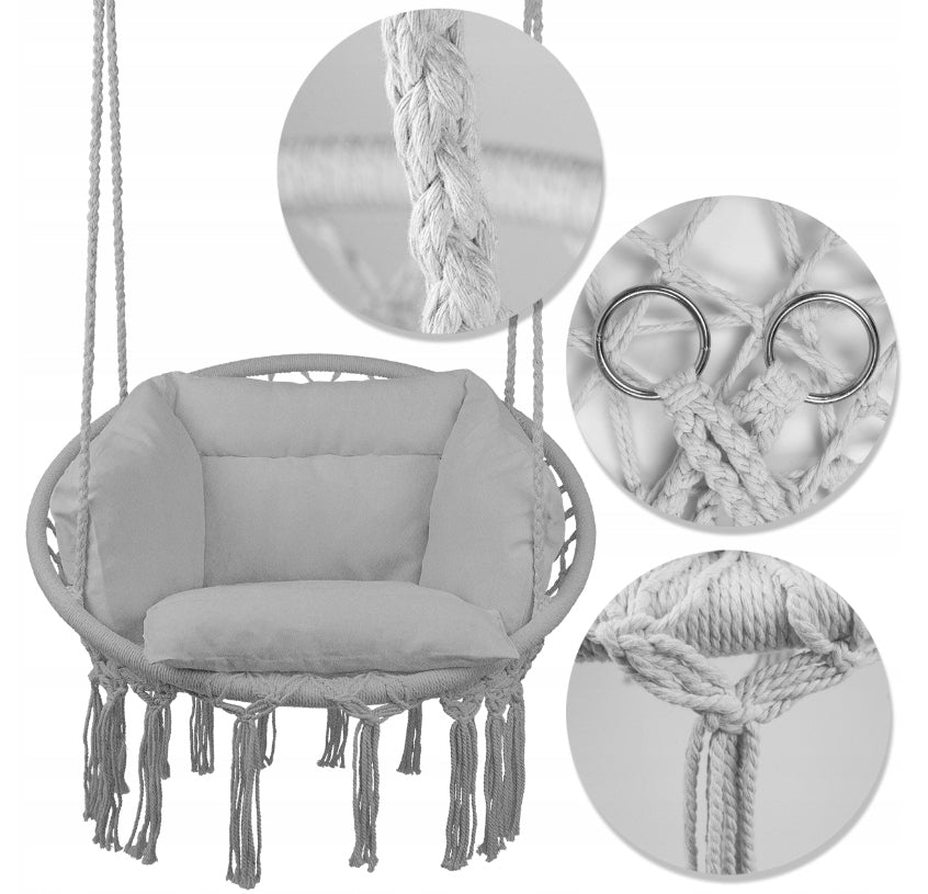 SWING GARDEN ARMCHAIR HANGING STORK NEST WITH PILLOW GARDEN HOUSE Manufacturer code Fotel Wiszący Huśtawka Gniazdo 114052
