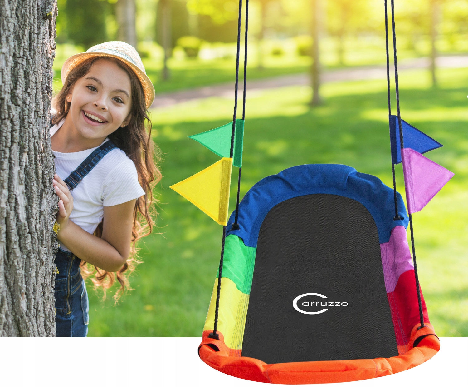 SWING Garden BOAT STORK NEST RECTANGULAR HAMMOCK XXXL 167 cm Kind hanging