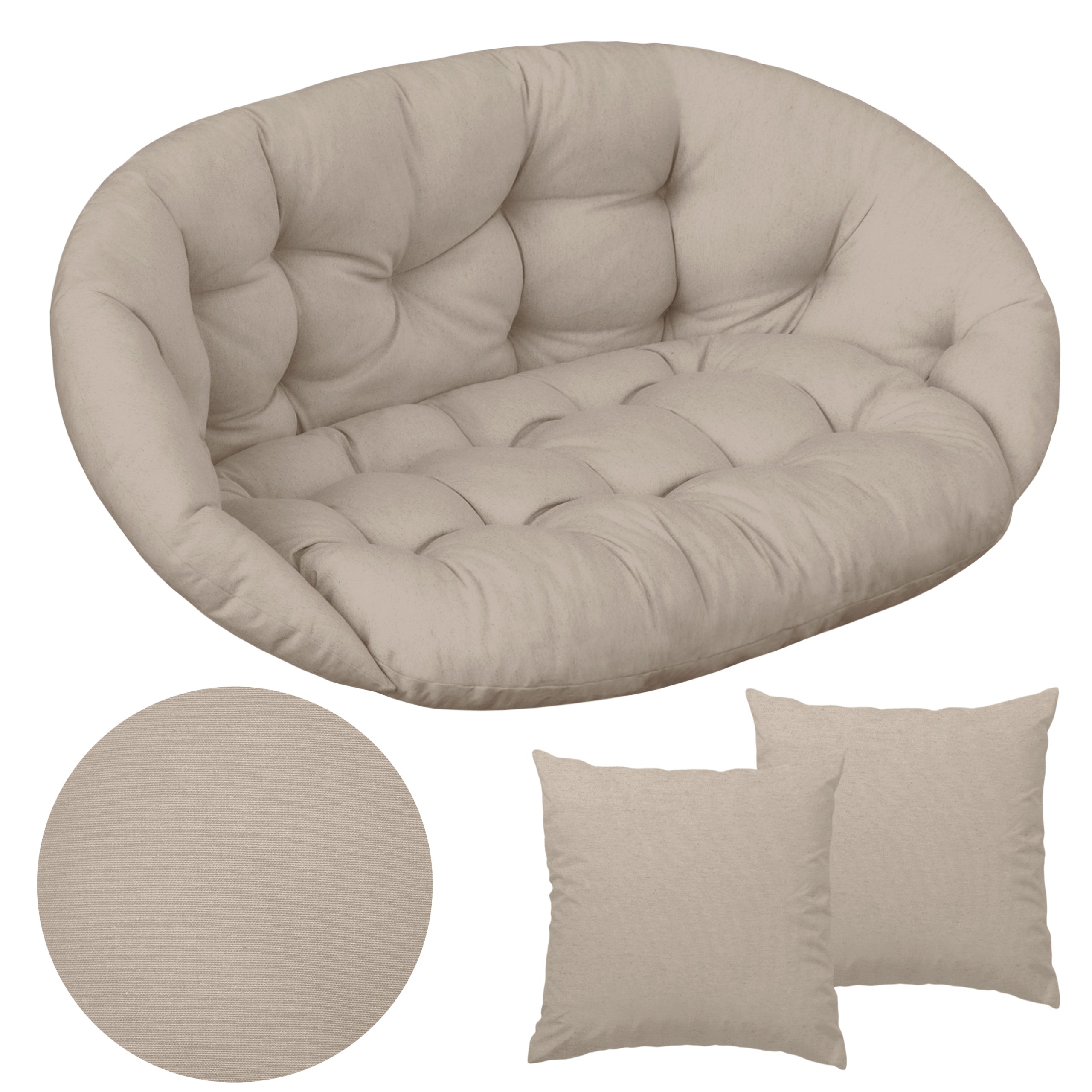 SWING HANGING TWO-PERSON BENCH ROCKER BOHO DOUBLE XL + COMFORTABLE PILLOW EAN (GTIN) 5902340698396