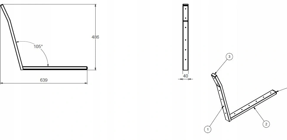 SWING - SIDE FRAME OF SWING SEAT + BRACKET - SŁAWEX 2.0.127 Kind freestanding
