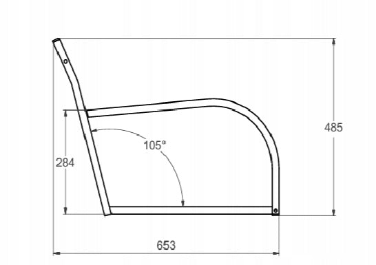 SWING - SIDE FRAME OF SWING SEAT + BRACKET - SŁAWEX 2.0.127 Manufacturer code 2.0.127_9005