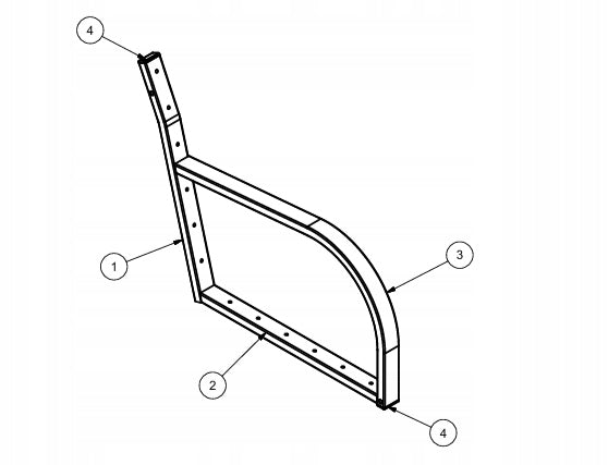 SWING - SIDE FRAME OF SWING SEAT + BRACKET - SŁAWEX 2.0.127 Manufacturer no brand