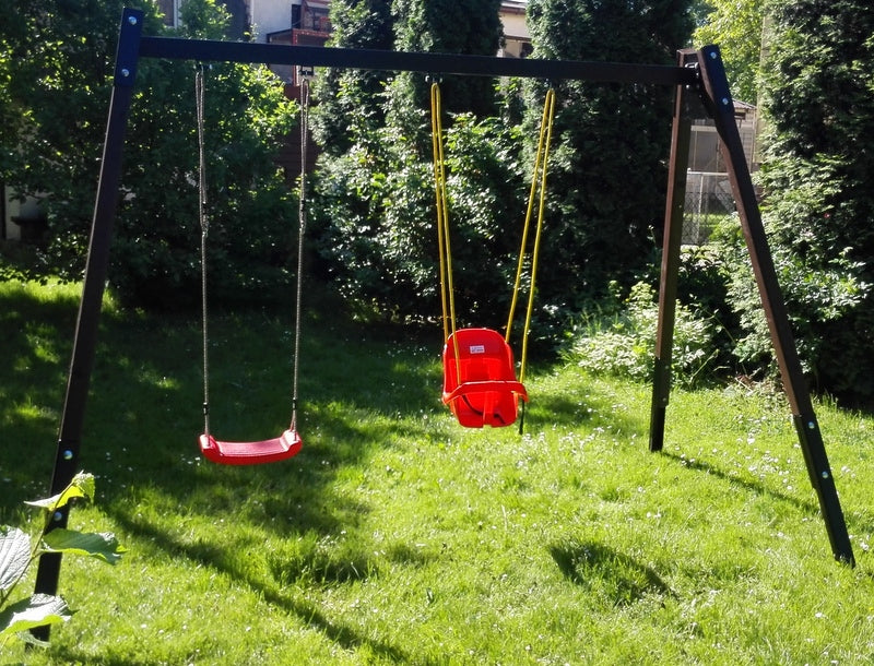 SWING SOLID 2 seats + 2 hammocks + stork nest Material of manufacture wood metal fabric synthetic material