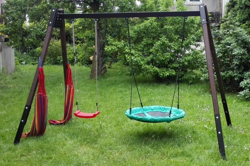 SWING SOLID 2 seats + 2 hammocks + stork nest Seat width 44 cm