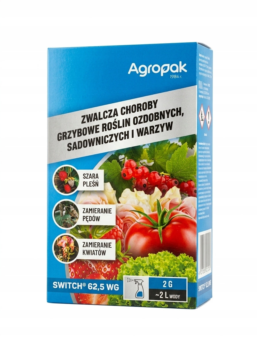SWITCH 62,5WG 2g fungicidal grey mold ornamental plants strawberry AD