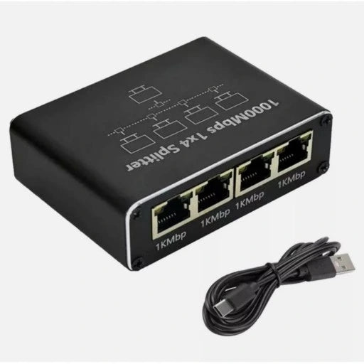 SWITCH LAN 4 PORTS GIGABIT ETHERNET RJ45 1000 MB FOR INTERNET USE Packaging status original
