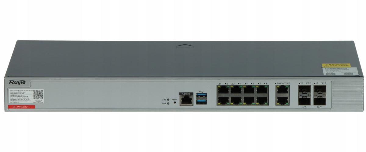 SWITCH / NETWORK CONTROLLER RG-WS6012-L 8-PORT SFP RUIJIE Manufacturer code RG-WS6012-L