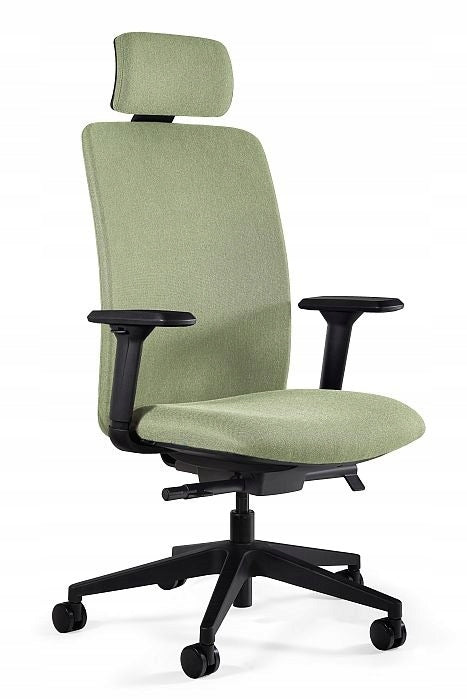 SWIVEL ARMCHAIR Fabric VICO GREEN ELI office headrest Lifting capacity 130 KG