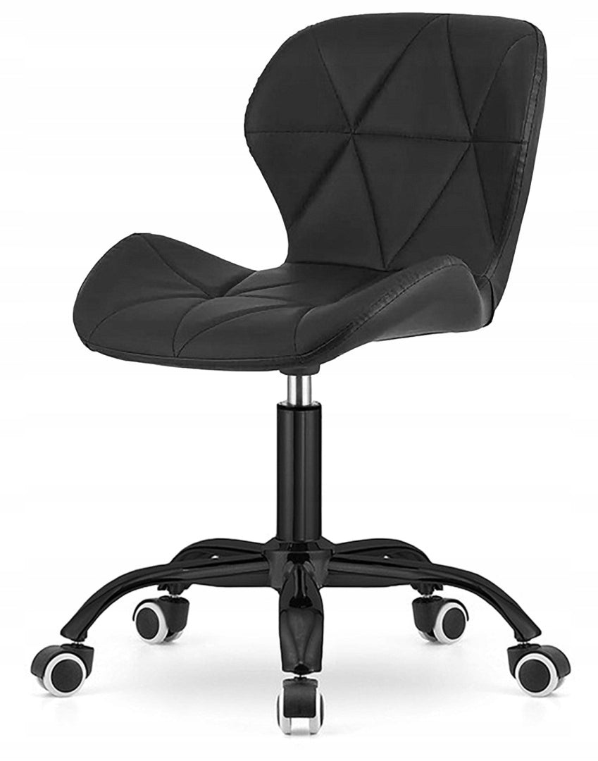 SWIVEL ARMCHAIR LUGANO Black eco-leather Black modern base Packaging status original