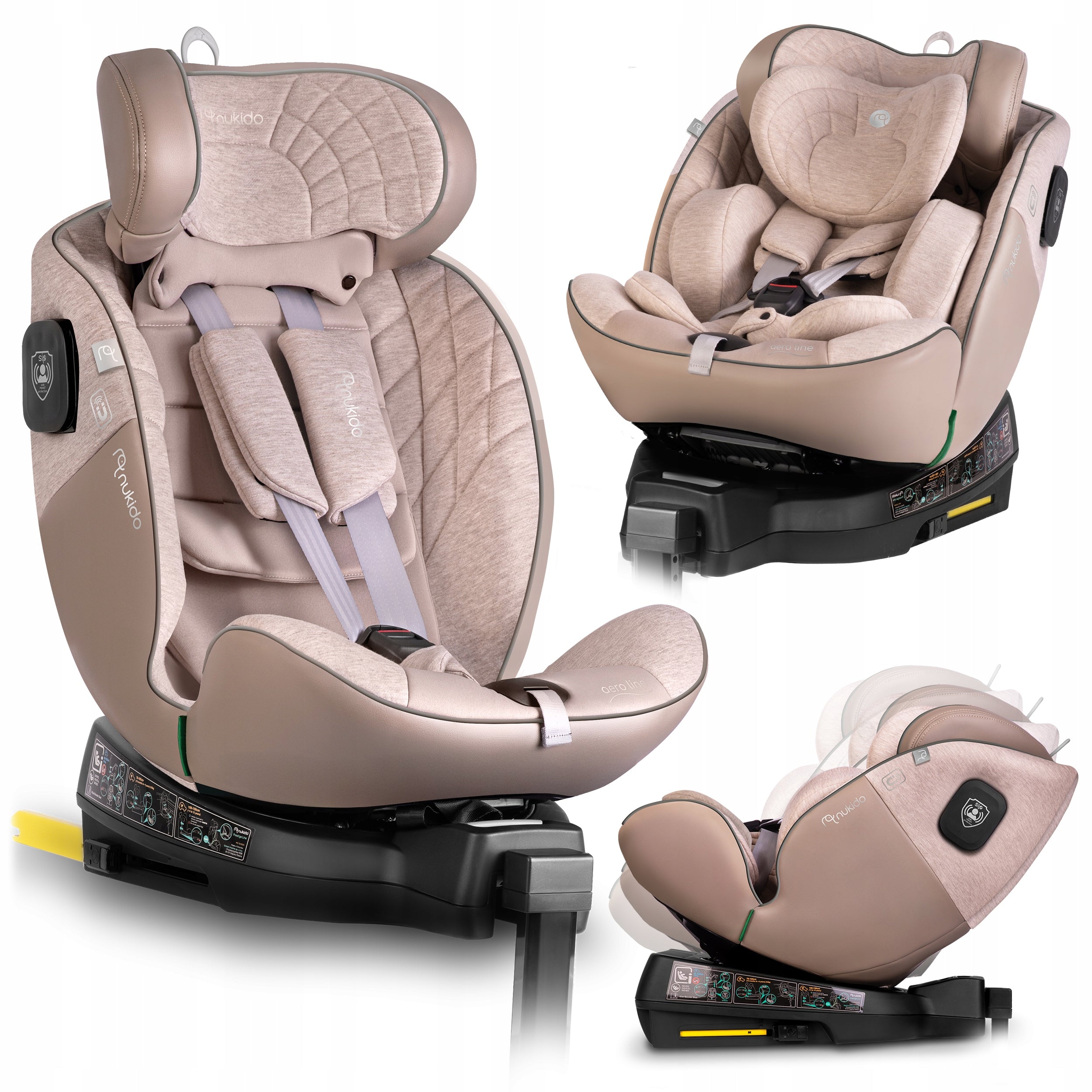 SWIVEL CAR SEAT WITH LEG 0-36KG ISOFIX NUKIDO I-SIZE 40-150cm